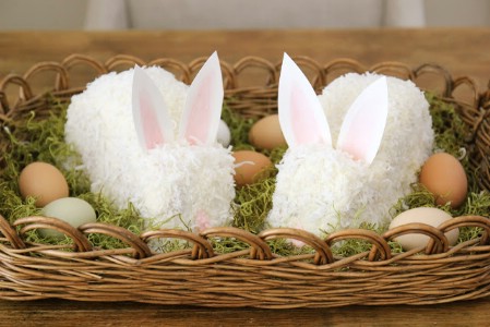 Coconut Cake Centerpiece - 40 Beautiful DIY Easter Centerpieces to Dress Up Your Dinner Table