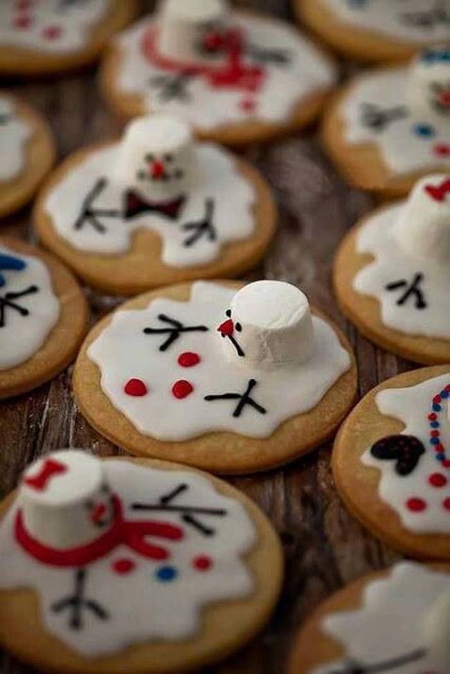 These melted snowmen don