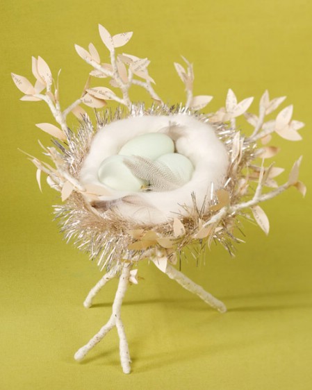 Eggs in a Nest - 40 Beautiful DIY Easter Centerpieces to Dress Up Your Dinner Table