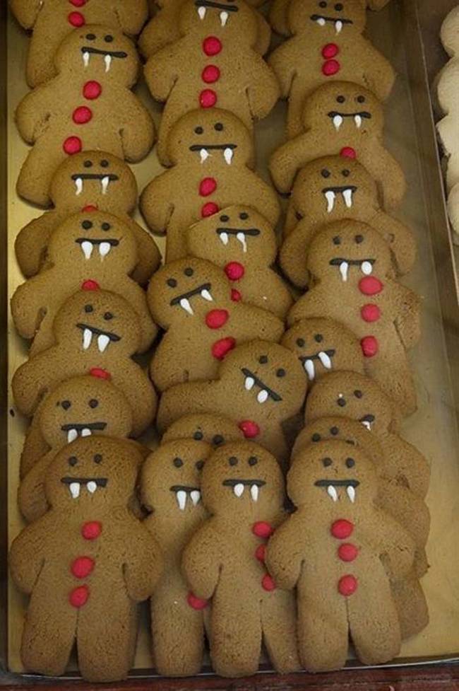 Vampire gingerbread men are coming to get you.