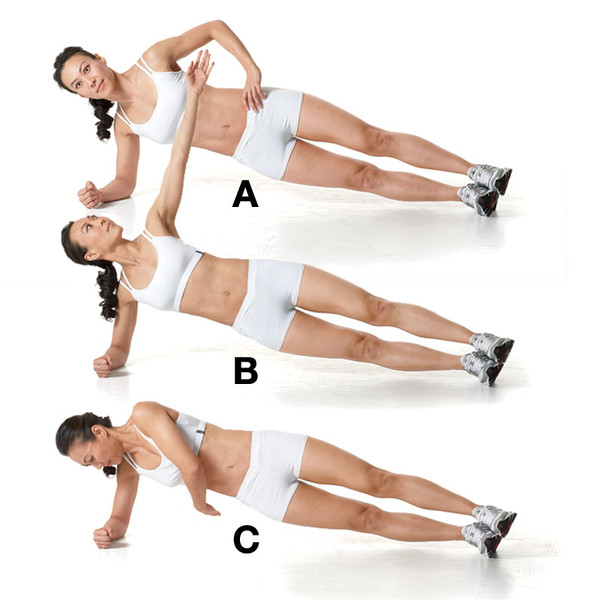 Advanced Workout Side Plank with Rotation