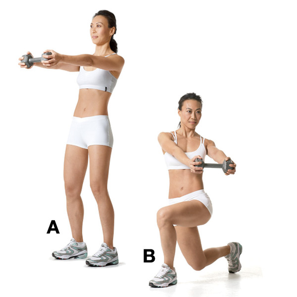 Basic Workout Lunge with Rotation