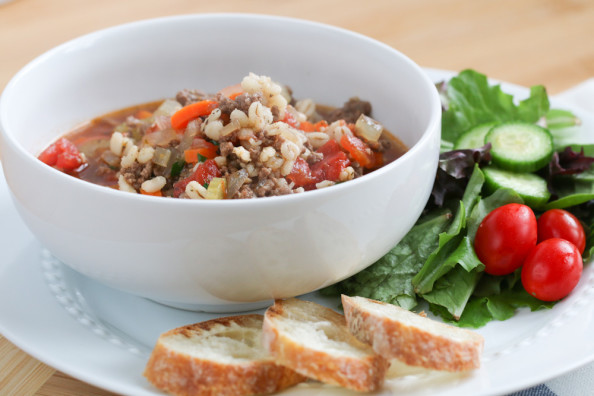 Quick Beef and Barley Soup