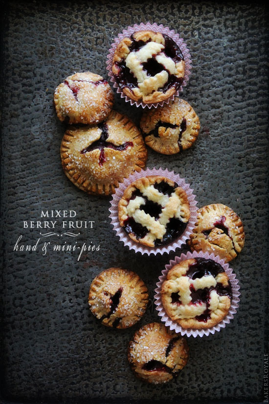 Mixed Berry Hand & Mini Pies via Bakers Royale