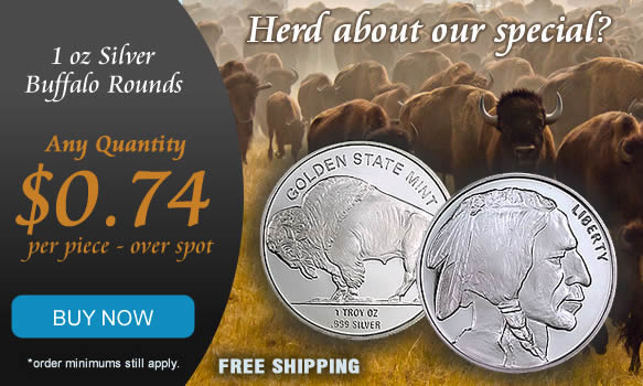 Silver Buffalo on sale only %image_alt%.74 over spot