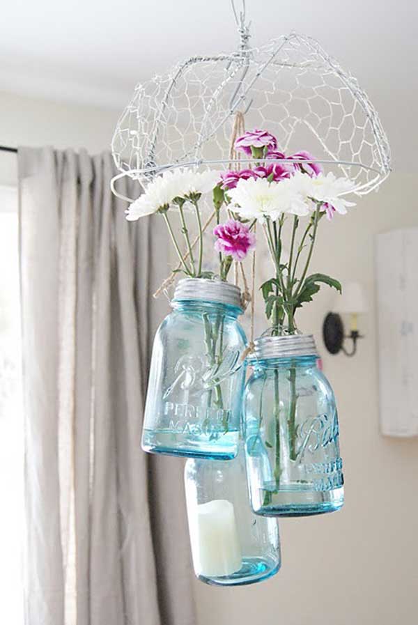 blue mason jars