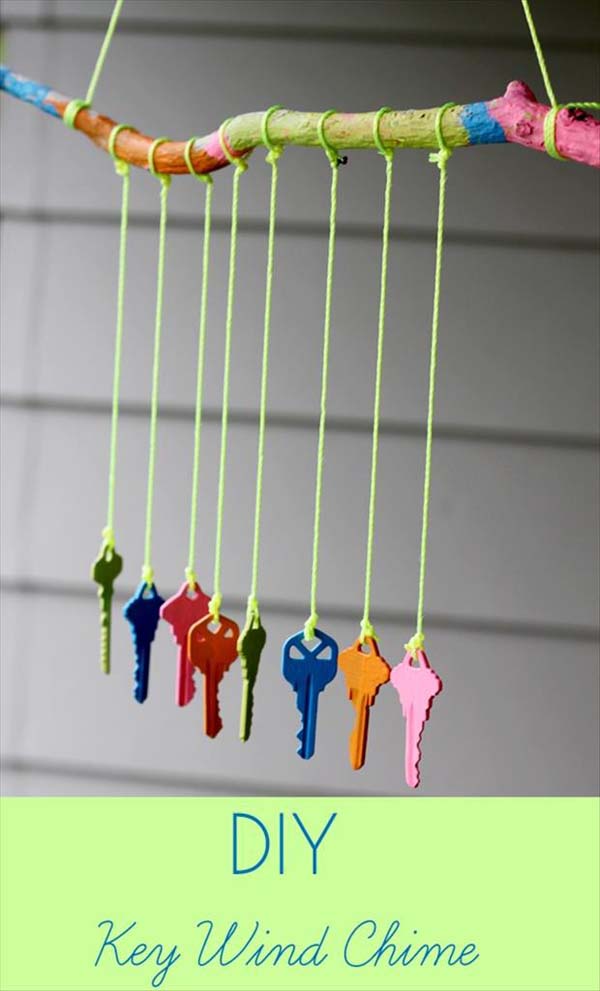 18.) A cheap and easy wind chime.