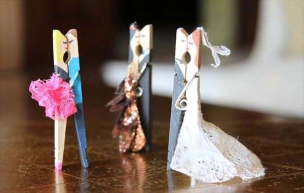22.) Making clothespins adorable.