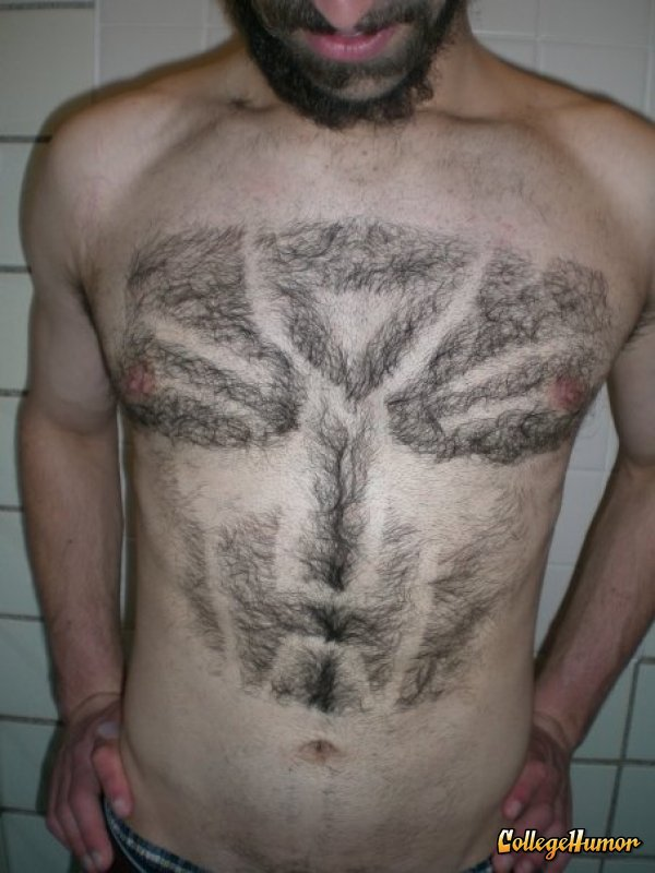This dude transformed his chest hair.