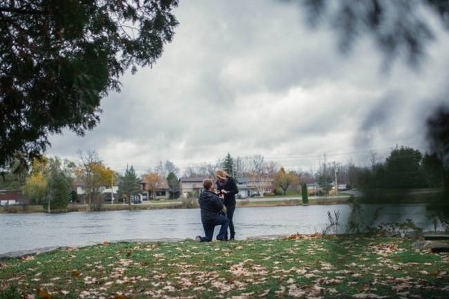 It was a beautiful fall day, and Adam had made the decision to pop the question to his girlfriend, Bailey.