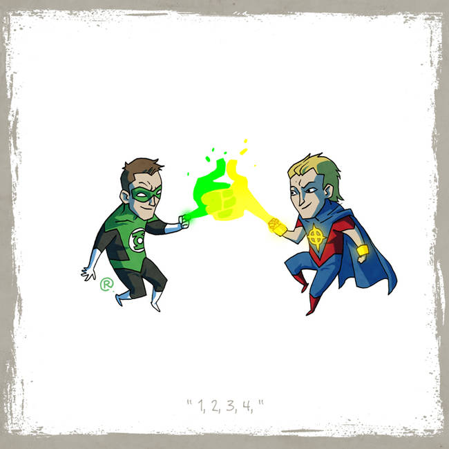 Green Lantern and Quasar