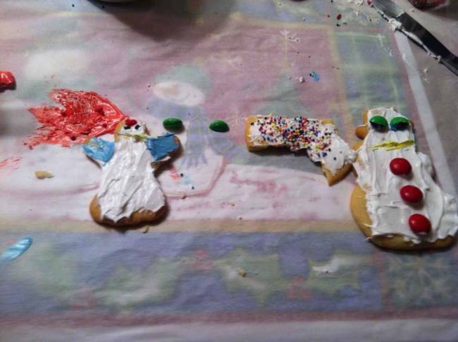 It was a Christmas cookie assassination.