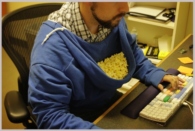 The new, fashionable way to snack at work.