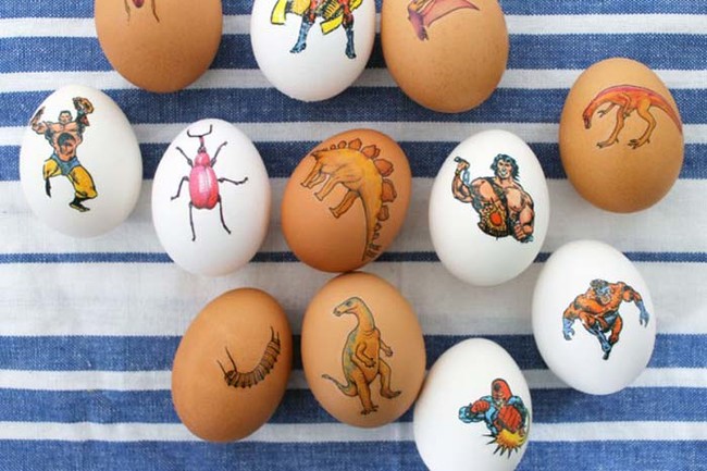 Temporary tattoo eggs