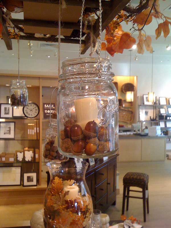 fall mason jar centerpiece