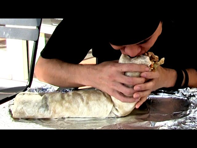 Guy Devours A Gigantic Burrito In Under 2 Minutes