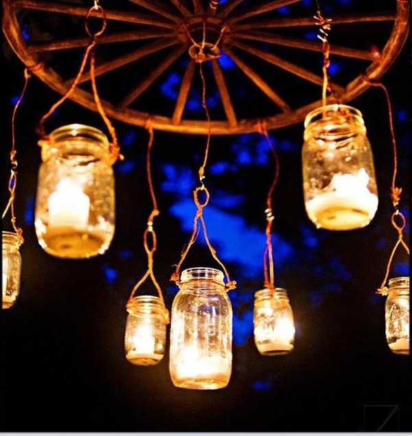 mason jars chandelier