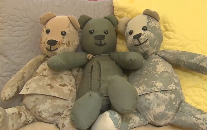 Meet the bear soldiers, made totally from service uniforms.