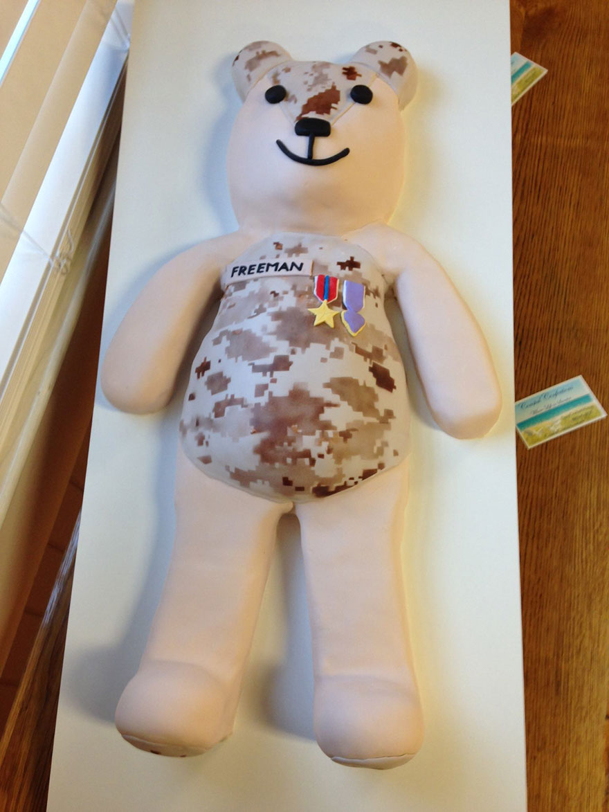 the target is to develop teddies for kiddies of lost servicemen and ladies out of the fabric of these uniforms.