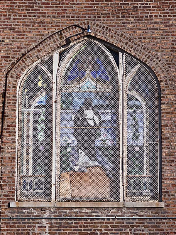 A stained glass window a prisoner liked.