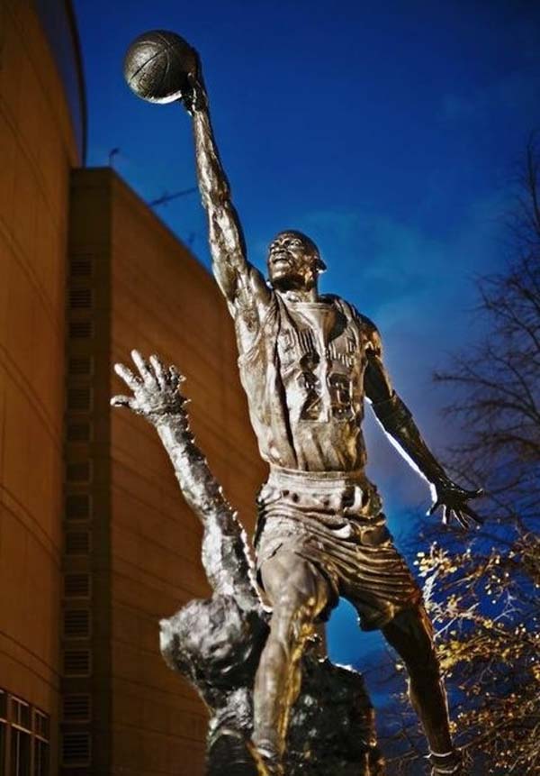 The Michael Jordan statue.