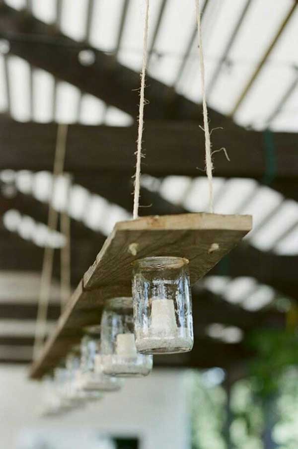 rustic light mason jars